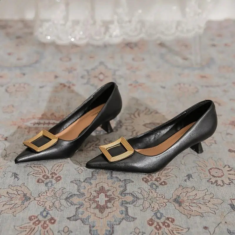 Cyflymder  Beige High Heels Shallow Mouth Branded Pumps Fine Heeled Shoes Sandals Ladies 2025 Slip On Pointed Wedge Lace-Up 12cm Fashion St