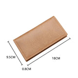 Cyflymder Men's Long Thin Slim Wallets Vintage Pu Leather Male Credit Card Holder Brown Money Purses Solid Simplicity Wallet for Man New