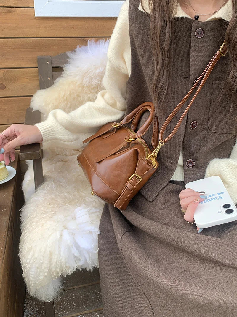 Cyflymder  Vintage Ladies Messenger Bag New Handbags for Women shoulder bags PU Leather Luxury Square Bag small totes bolsos