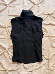 Cyflymder   Black Metal Ring Decorative Sleeveless Vest Unisex Summer Y2k Niche Design Slim-fitting Vests Top Ins