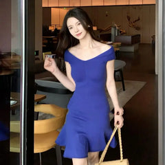 Cyflymder  Mint Mambo Eccentric High-ranking Female Lead Atmosphere Women's New Summer Retro Skirt Dress Short Skirt