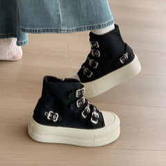 Cyflymder  Winter New Round Toe Thick Sole Casual Short Boots for Women Fashionable Hot Selling Sexy Anti Slip Sports Walking Boots