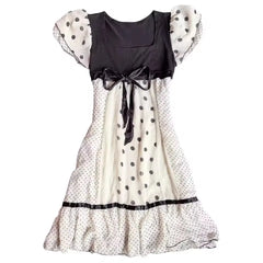Cyflymder  French New Sweet Elegant Polka Dot Print Dresses Y2k Fashion Spliced Slim Design Casual Punk Short Dress Constrast Color Clothes