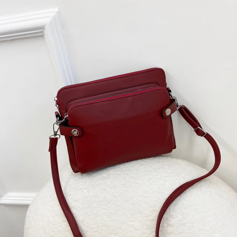 Cyflymder  Vintage pu leather women shoulder bag Multiple pockets female crossbody bag Casual Messenger bag big handbag phone wallet bolsa