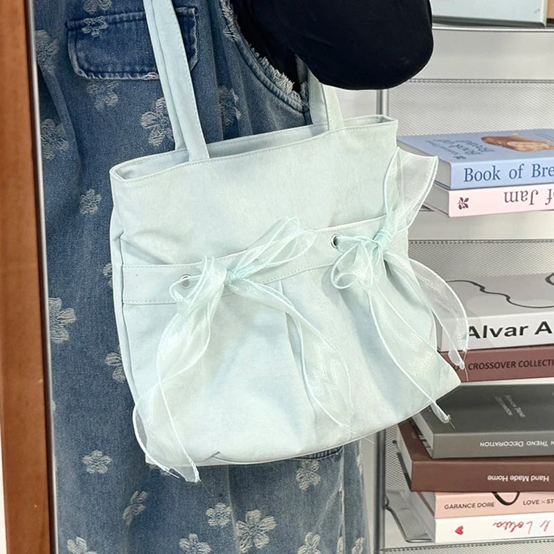 Cyflymder  Luxury Design Bow Elegant Chic Handbags Trendy Office Lady Fashion Ins Underarm Bag Women Y2k Aesthetic All Match Shoulder Bags