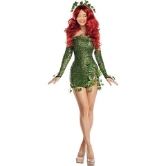 Cyflymder  Womens Halloween Forest Fairy Elf Cosplay Dress Up Costume Sequin Dress Outfits Halloween Fancy Dress with Gloves