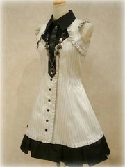 Cyflymder  Goth Dresses Punk Y2k Woman Clothes Stripe Sleeveless Dress Japanese Harajuku Basics Sexy Lolita Mini Akirt 2000s Streetwear Emo