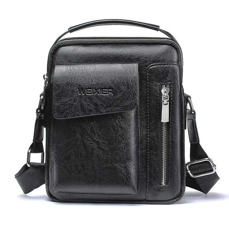 Cyflymder  Men Shoulder Bags Crossbody Bag Multi-function Men's Handbags Capacity PU Leather Bag For Male Messenger Bags Tote Bag