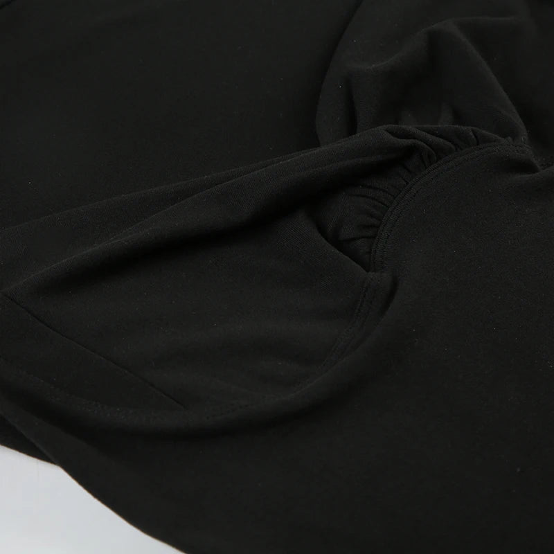 Cyflymder  Casual Basic Lace Trim T Shirt Elegant Slim Folds Square Collar Short Sleeve Tees Women Summer Fashion Streetwear