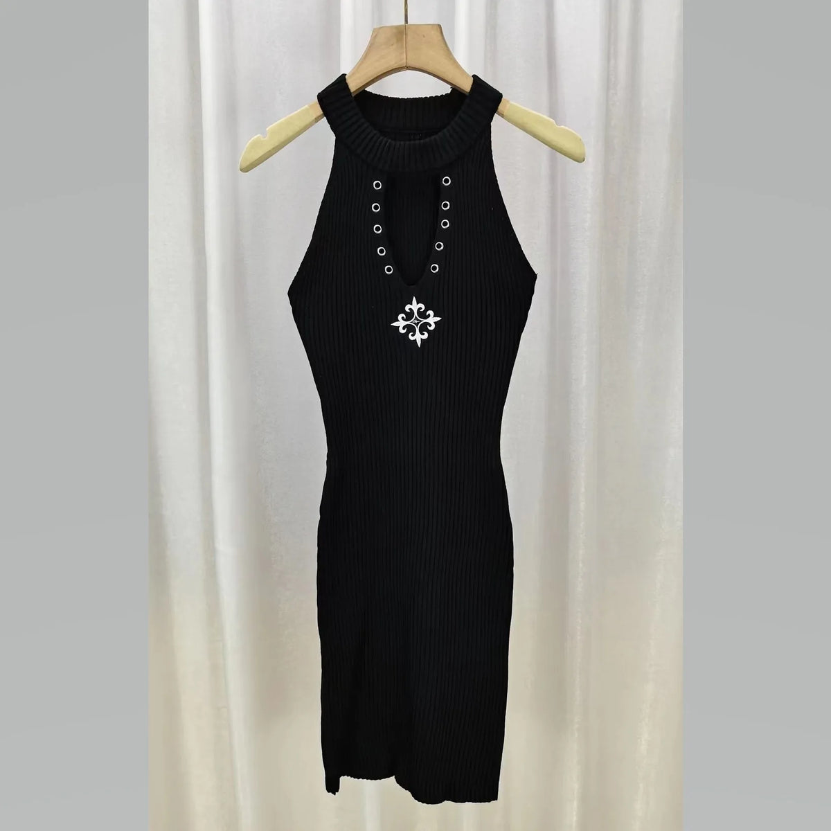Cyflymder  Sexy Mini Dress Women Knitted Hollow Out Slim Off Shoulder Hip Bodycon Short Dress