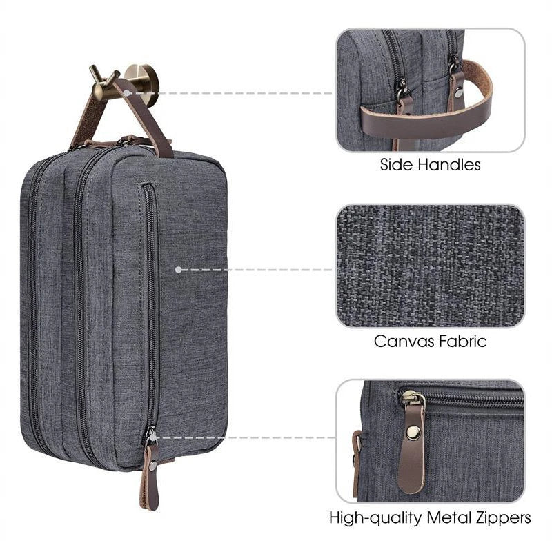 Cyflymder Foldable hanging men's travel large capacity promotional toiletries storage bag Oxford cloth waterproof makeup bag double layer