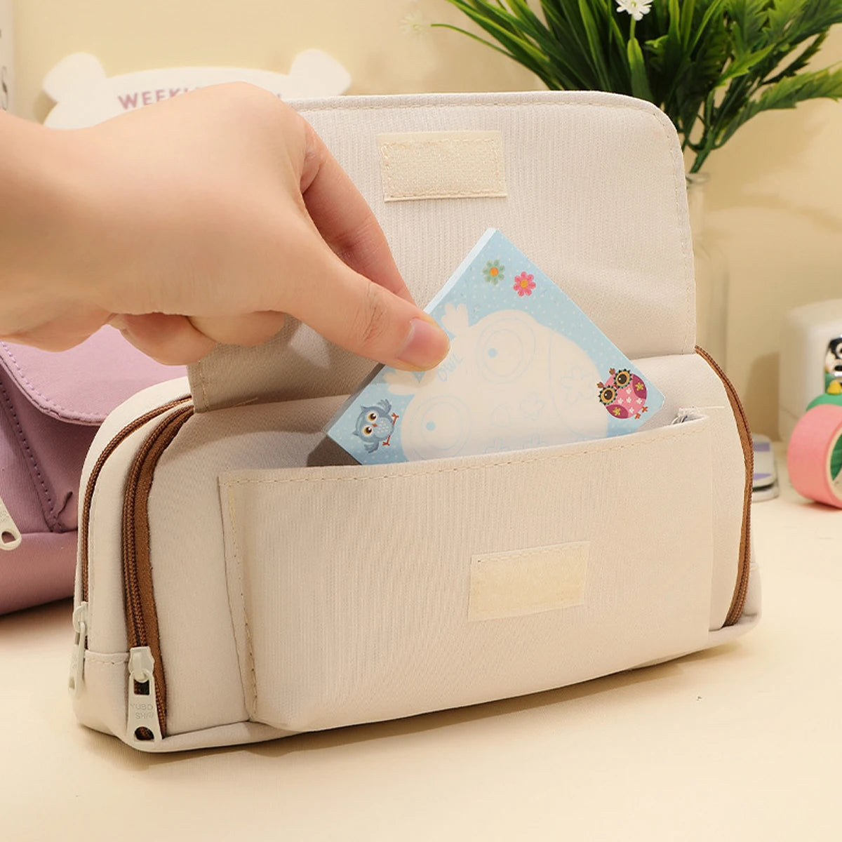 Cyflymder Kawaii 5-layer Pencil Case Multi-functional Pen Box Student Multi-layer Storage Bag School Office Supplies Stationery