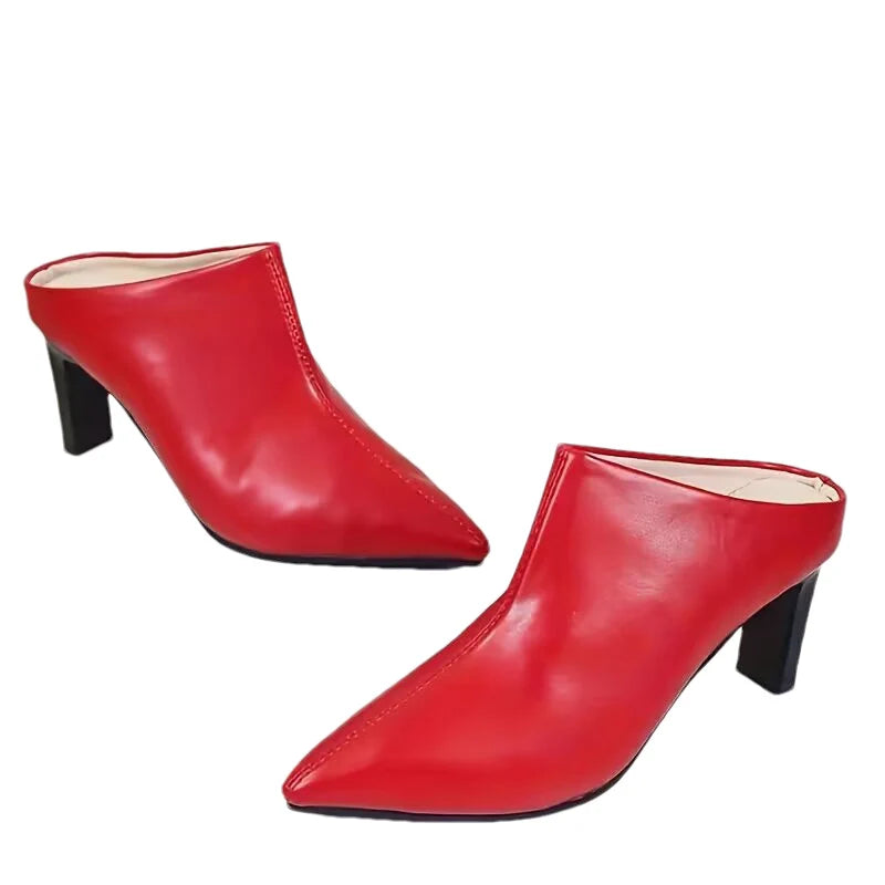 Cyflymder  Women Pointed Toe Slippers Elegant High Heels Shoes Fashions Autumn Slingback Sandals Fashion New Brand Dress Chaussures
