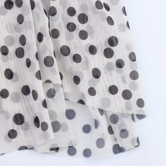 Cyflymder  Summer New Temperament Polka Dot Long Dress To Wear Outside