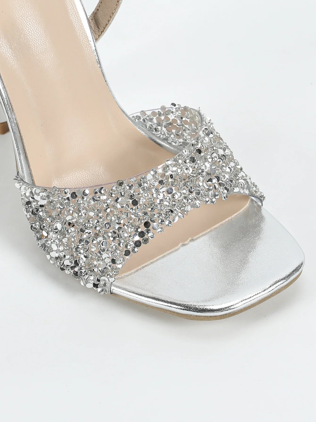 Cyflymder  Bling Bling Sandals Sexy Large Size Fashion Womens Shoes 2025 High Heels Open Toe Bright Big Luxury High-heeled Pointed Stiletto
