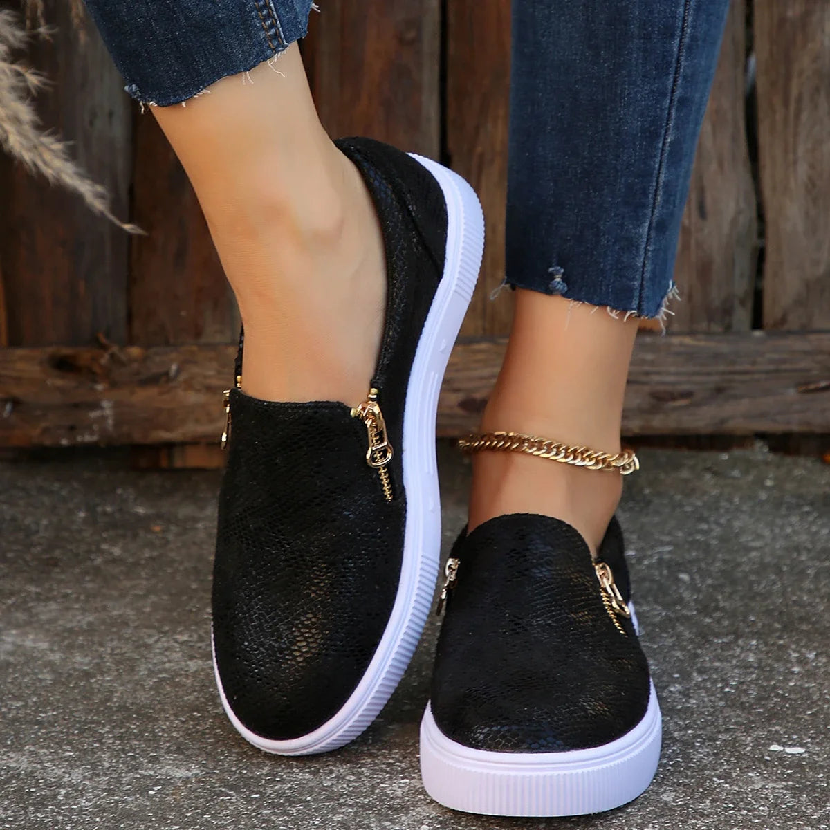 Cyflymder  New Style Fashion Sneakers Woman Vulcanize Shoes Casual Side Zipper Femme Tenis Luxury Tennis Feminino for Women Zapatos Mujer