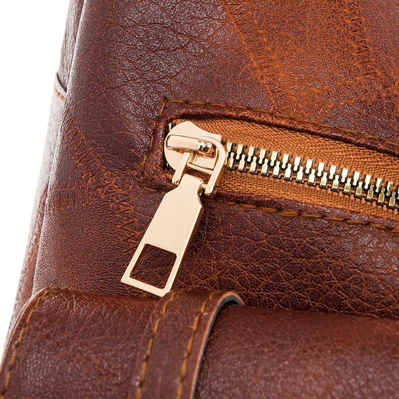 Cyflymder  Vintage Women's Bag Large Capacity Leather Daily Commute Travel Women's Backpack Shopping Fashion Designer School Bags Travel