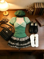 Cyflymder  Vintage Dresses Y2k 2000s Gothic Punk Aesthetic Harajuku Woman Clothes 2Piece Set Slim Summer Top+Mini Skirt Elegant 2000s Dress