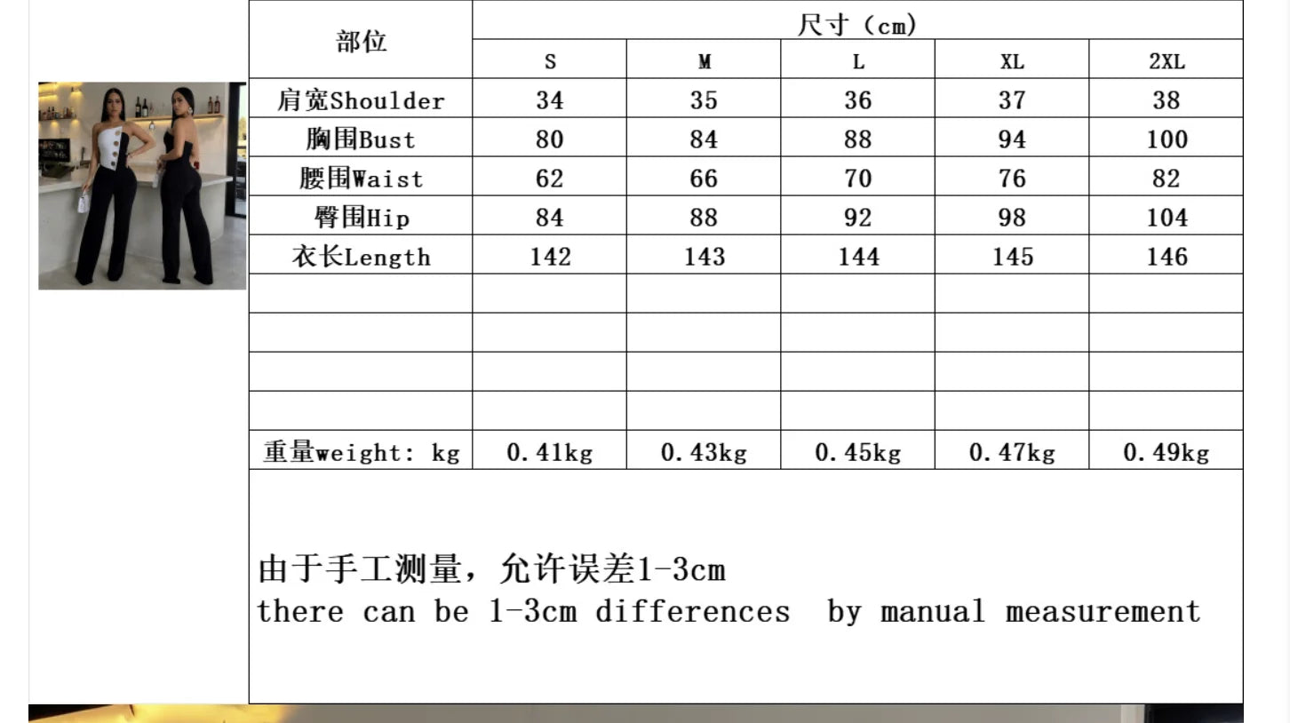Cyflymder  Jumpsuits Rompers Women Wholesale European American Woman Clothing Spicy Girl Style Party Party Button Long Pants