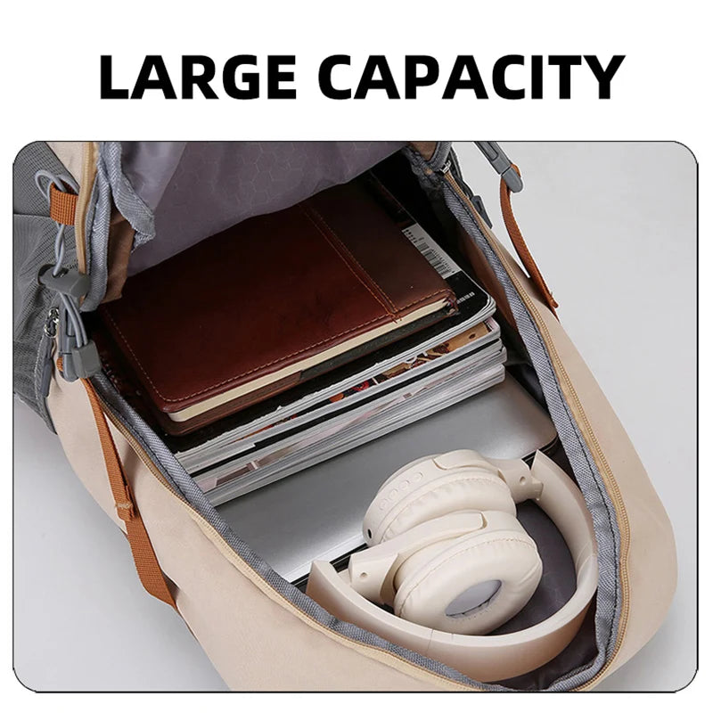 Cyflymder  Outdoor Climbing Backpack Large Storage Travel Communting Shopping Camping Bag Short Distance College Laptop Portable Schoolbag