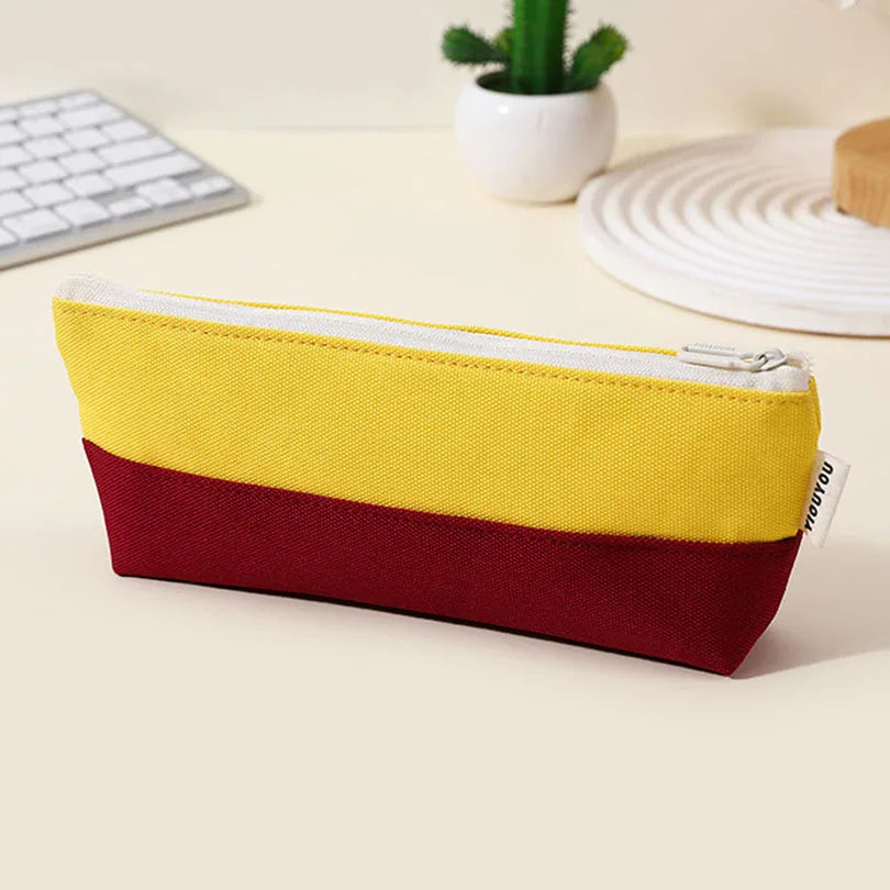 Cyflymder  Simple Pencil Case School Supplies Pencil Pouch Stitching Color Pen Case Back To School Estuche Escolar Stationery Pencil Cases