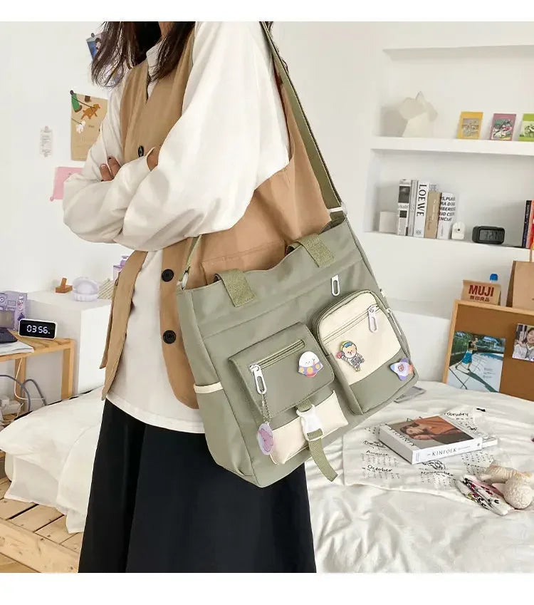 Cyflymder  Nylon Ladies Tote Messenger Bag Oxford Handbag Cross body Bags for Girls Satchels Waterproof Canvas Women Handbags Shoulder Bags