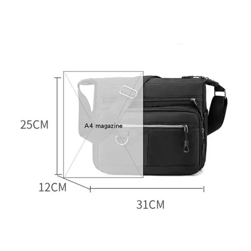 Cyflymder New Shoulder Men's Bag Waterproof Oxford Luxury Design Crossbody Handbag Large Capacity Messenger Bags for Men