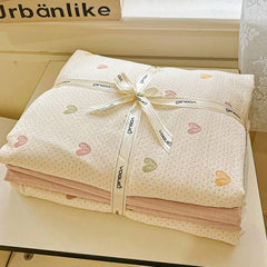 Cyflymder  Nordic Style Small Floral Print Bedding Sets Ultra Soft Breathable Single Queen Bedclothes Comforter Set for All Seasons