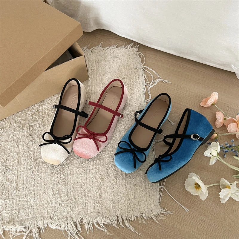 Cyflymder Bow Women Mary Jane Shoes Flats Designer Shallow Women's Sandals Fad Loafers Shoes Elegant Summer Dress New Mujer Zapatos
