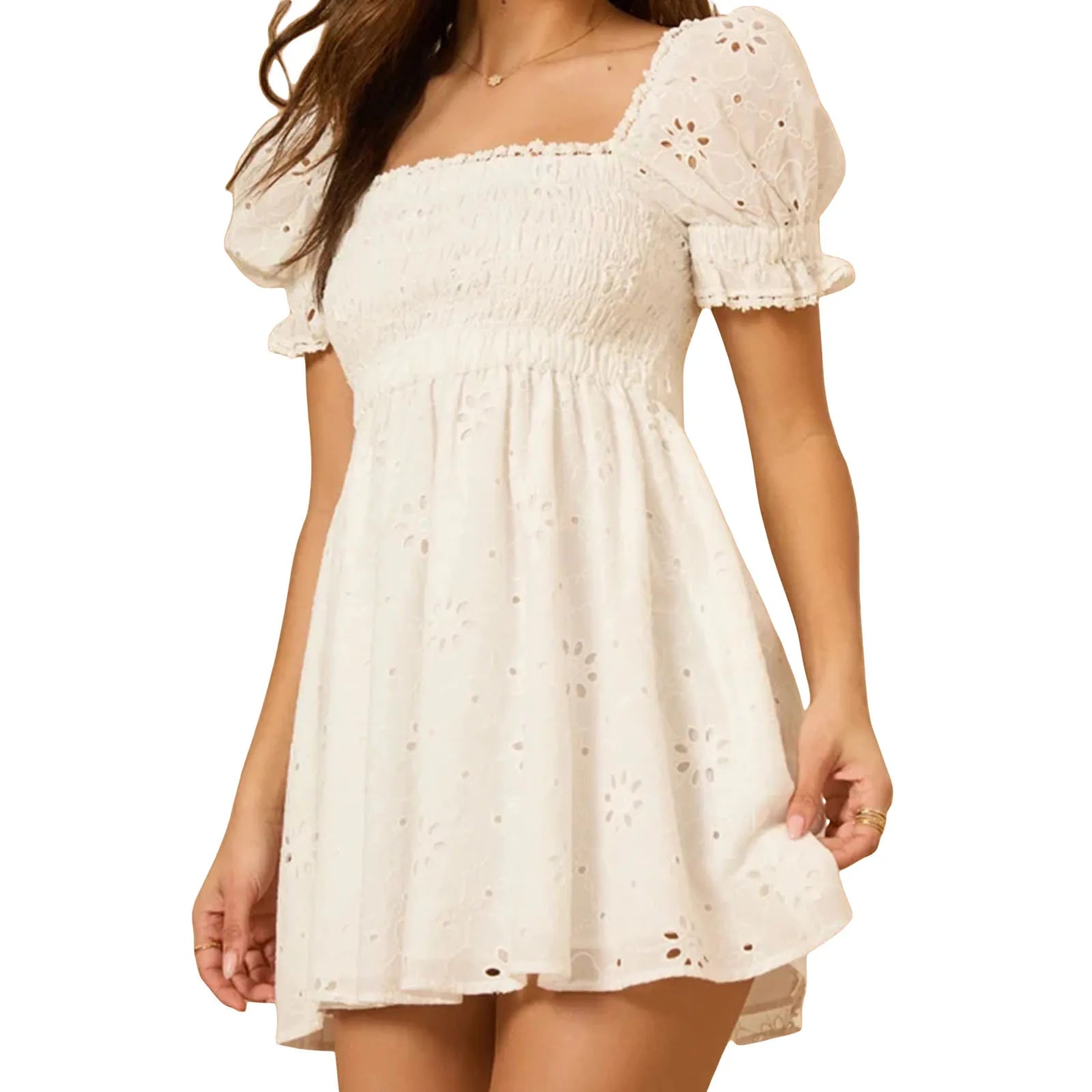 Cyflymder  Women s Ruffle Sleeve Floral Print V-Neck Wrap Dress with Tie Waist and Ruffle Hem Knee-Length A-Line Dress
