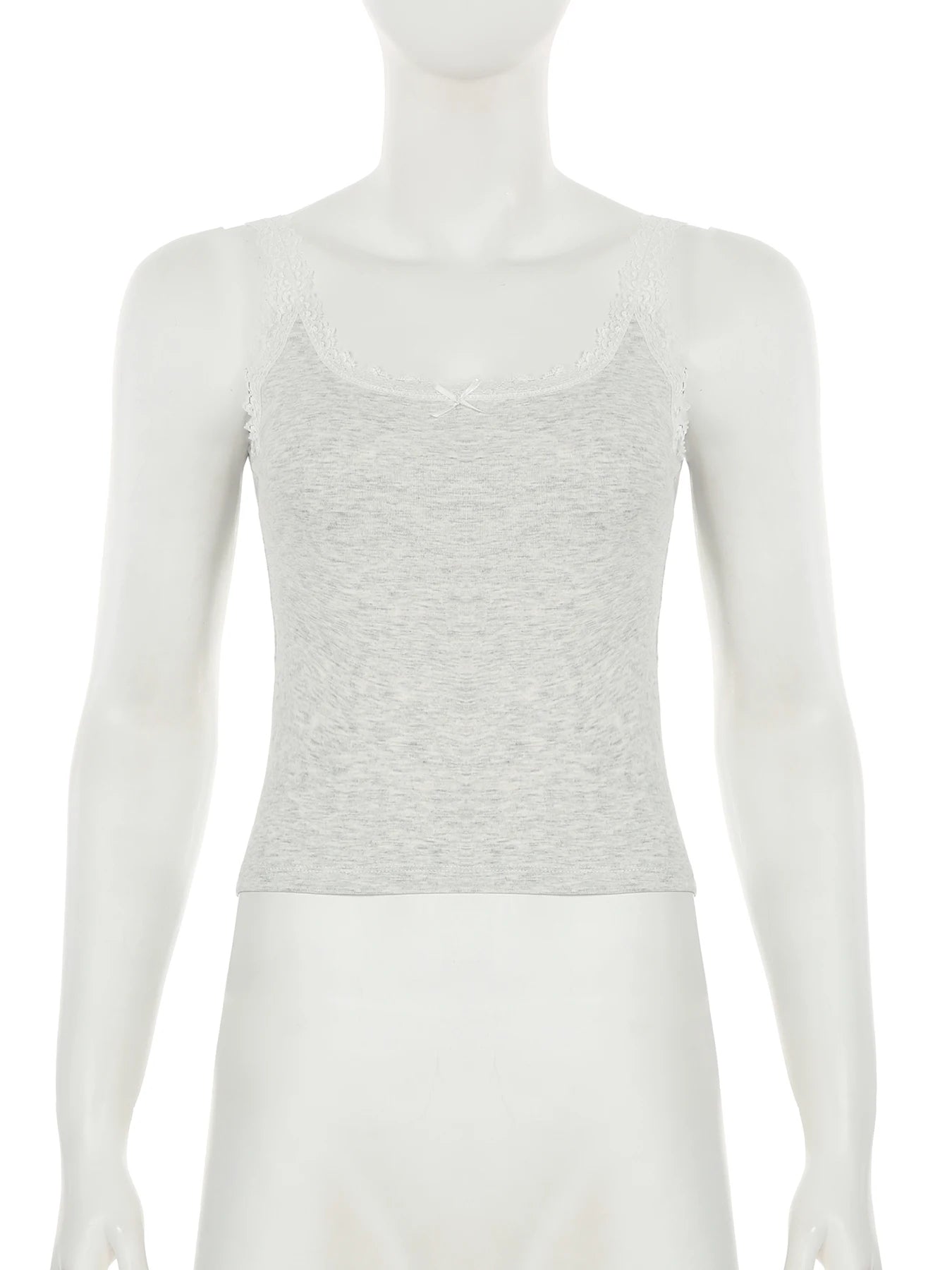 Cyflymder  Basic Solid Lace Trim Camis Top Sexy Slim Slash Neck Sleeveless Tank Tops Women Summer Fashion Streetwear Ladies