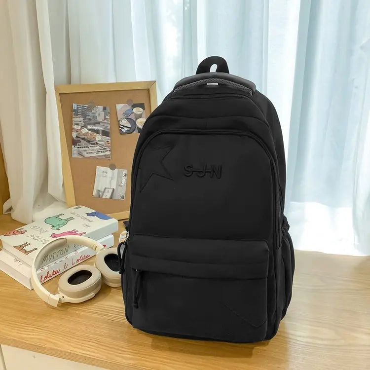 Cyflymder  Korean Ins High-capacity Star Letter Embroidery Schoolbags Preppy All Match Vintage Students Backpack Y2k Aesthetic Backpacks