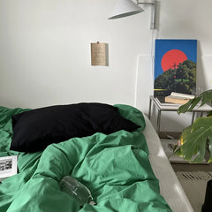 Cyflymder  ins 100% Cotton Solid Color Duvet Cover Soft housse de couette 150 200 220cm High Quality Duvet Cover King Size