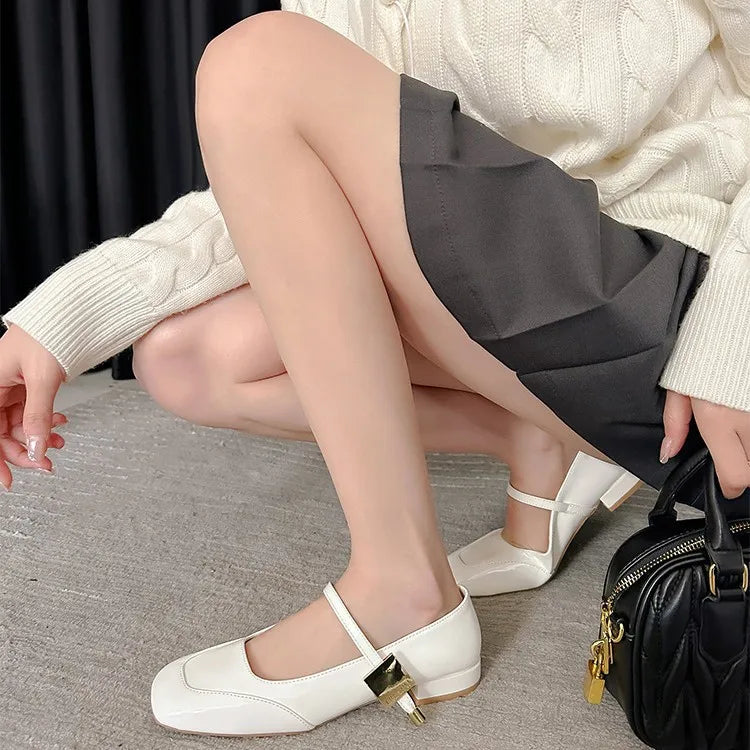 Cyflymder  Shoes Sandals Ladies Casual Heels Sexy Pump 2025 Mary Jane Square Toe Basketball Platform African Comfortable 3cm Crossdressers