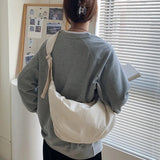 Cyflymder Summer New Women's Bag Large Capacity Casual Nylon Crossbody Bag Dumpling Bag High Grade Solid Color Shoulder Bag