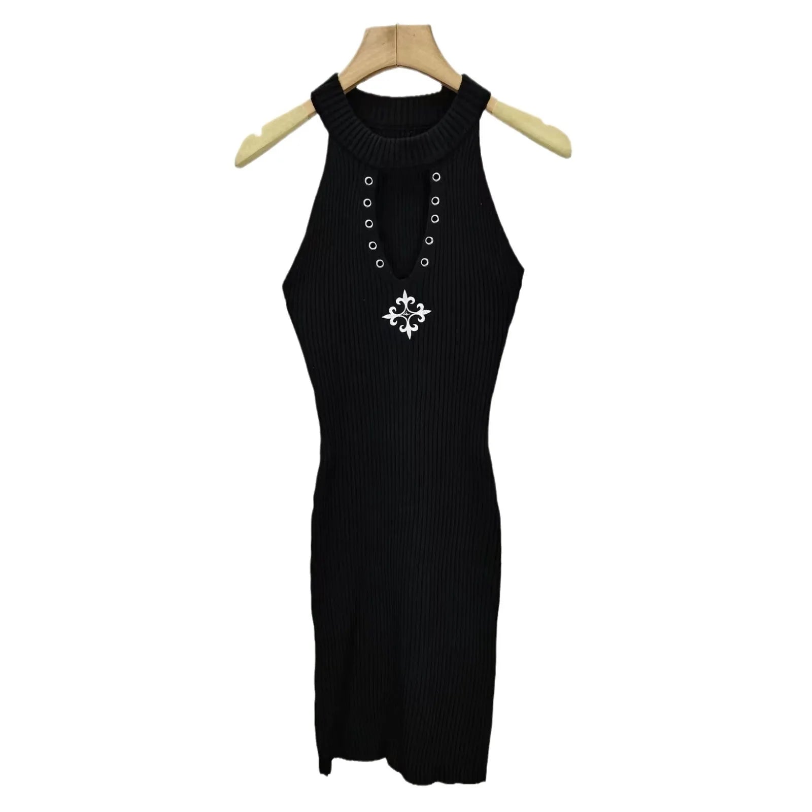 Cyflymder  Sexy Mini Dress Women Knitted Hollow Out Slim Off Shoulder Hip Bodycon Short Dress