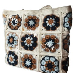 Cyflymder  Square Shoulder Bag Material Kit DIY Crochet Kit Woven Crossbody Purse For Women Teens Gift For Birthday Anniversary Romantic