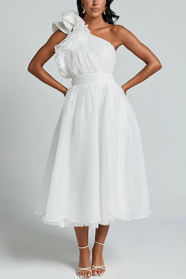 Cyflymder  Sexy Pure Color oulder Bared Dr Women's mid Length Spring Summer Autumn Cotton Polyester Svel Faionable