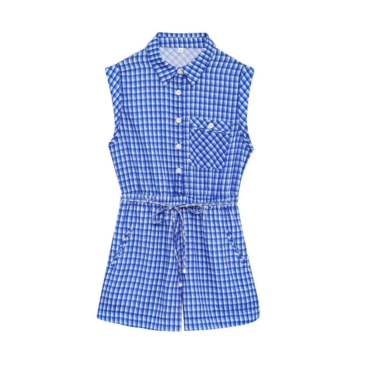 Cyflymder  Printed Jumpsuit Women Summer Spring Wide Leg Casual Overalls for Women Cotton Linen Romper Pockets Playsuit