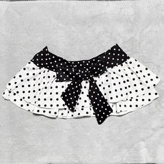Cyflymder  Harajuku Style Polka Dot Bowknot 3 Piece Swimsuit Women's Bikini Set Summer Casual Y2K Fashion Sexy Bathing Suit Skirt Cover Up
