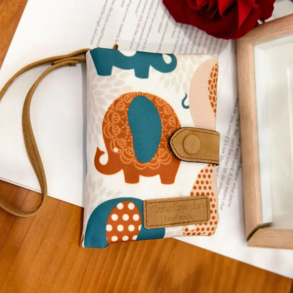 Cyflymder  Women Cute Zipper Hasp Short Wallet PU Leather-Capacity Coin Purse Money Bag Frosted Printing ID Card Holder Girl Cute Clutch