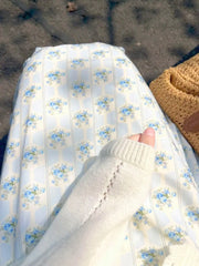 Cyflymder  Boutique Floral Sundress Lace Trimmed Overalls with Butterfly Sash Ethereal Sweet Maxi Dress Summer 2025