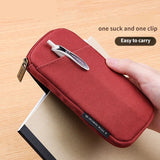 Japan Kokuyo Pencil Case Series Double-sided Magnetic Canvas Stationery Case Convenient Carrying Storage Pencil Bag