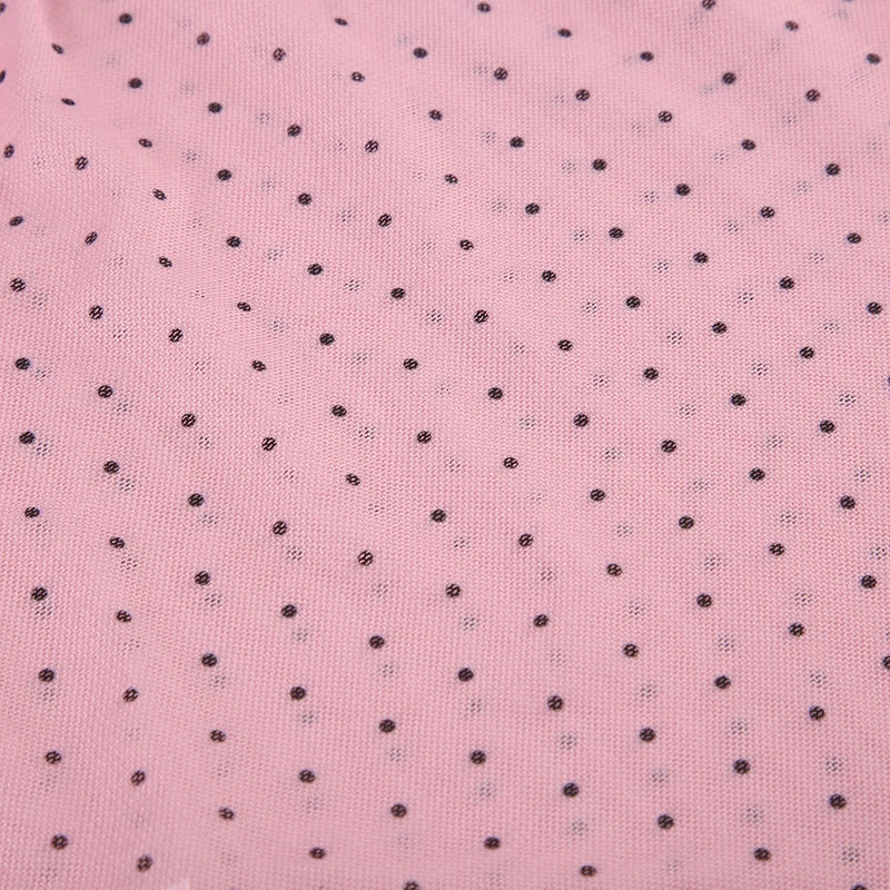 Cyflymder  Holiday Sweet Dot Printed Camis Top See Through Slim V-Neck Sleeveless Tank Tops Women 2025 Summer Fashion Streetwear