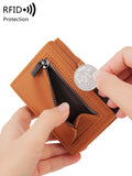Cyflymder RFID men's wallet credit card holder PU leather mini wallet automatic pop-up multi-functional bank card holder
