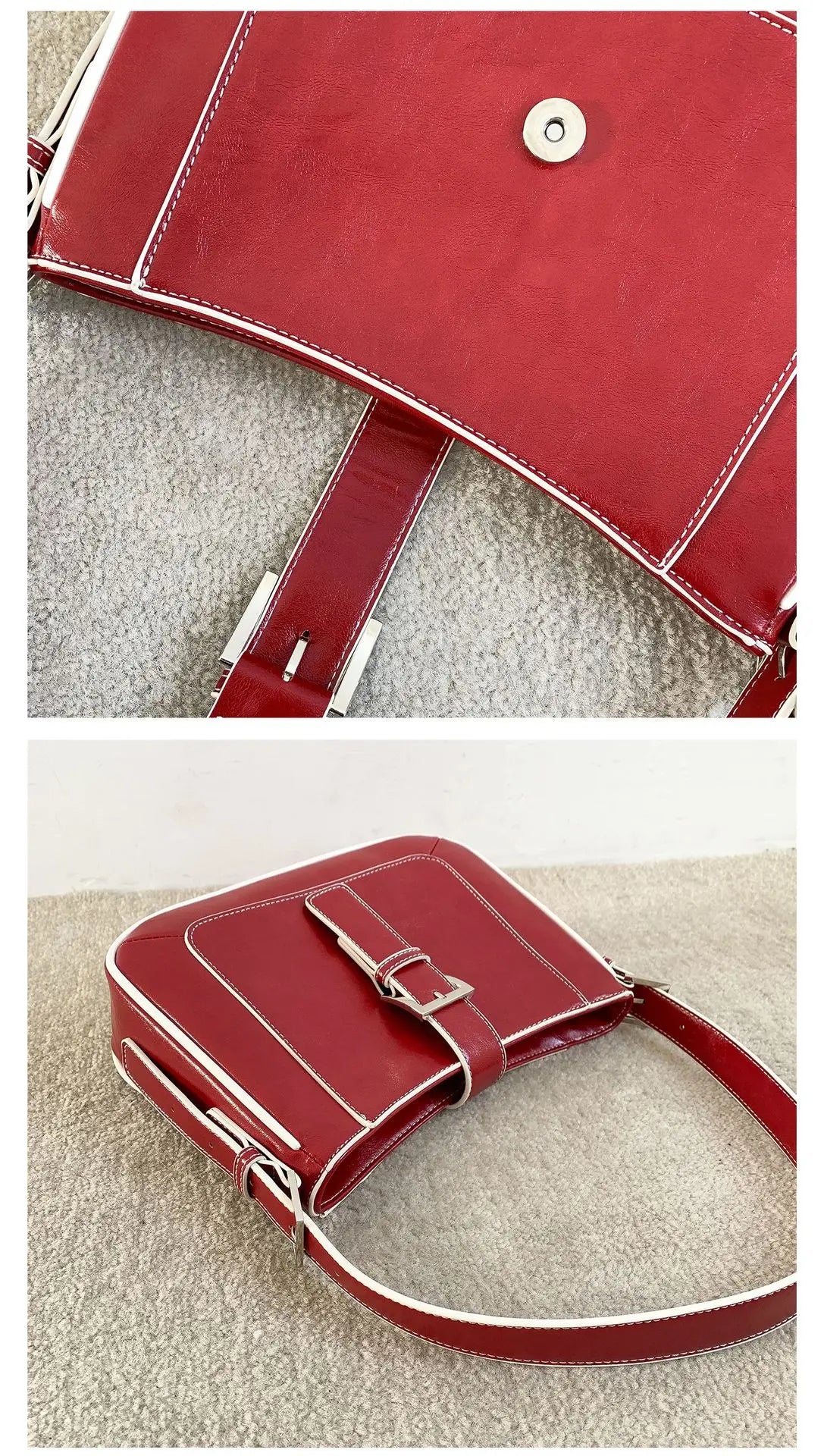 Cyflymder  Trendy Fashion Simple Vintage Mini Square Bags Korean Office Lady All Match Underarm Bag Women Y2k Aesthetic Shoulder Handbags