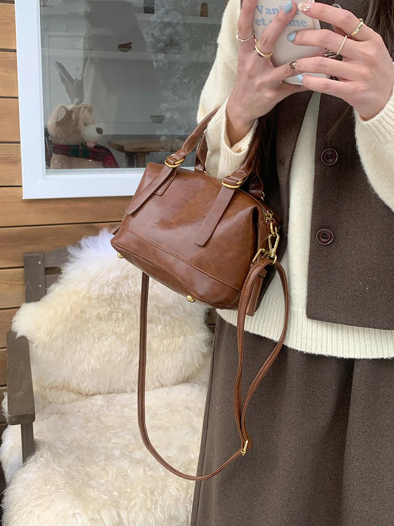 Cyflymder  Vintage Ladies Messenger Bag New Handbags for Women shoulder bags PU Leather Luxury Square Bag small totes bolsos