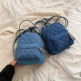 Cyflymder Fashion Denim Women Backpack Luxury Designer Backpacks Small School Bag for Girls Backpack Cute Shoulder Bags Mochila Feminina