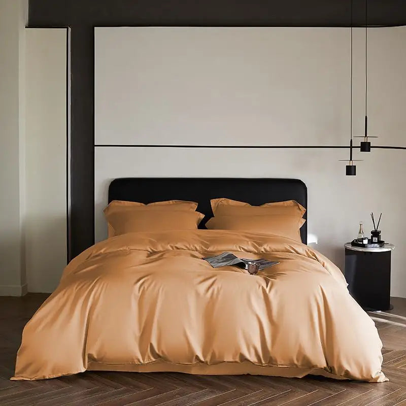 Cyflymder  Reversible Sateen Premium Bedding Set Silky Soft Long-Staple Cotton Single Double Super King Duvet Cover Bedsheet Pillowcases