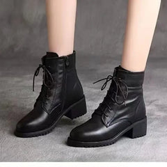 Cyflymder High Quality Ladies Shoes Side Zipper Women's Boots Fashion Cross-tied Modern Boots Women Hot Sale Plus Size Ankle Boots